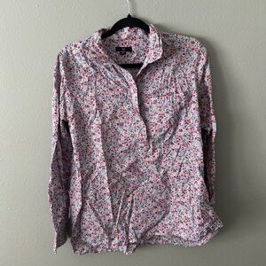 GAP Blue and Red Floral Shirt 100% cotton